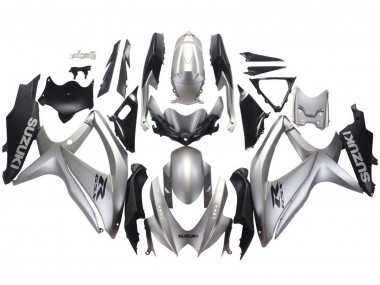 2008-2010 Suzuki GSXR 600 / GSXR 750 Motorcycle Fairings - Silver Matte Black Canada Websites