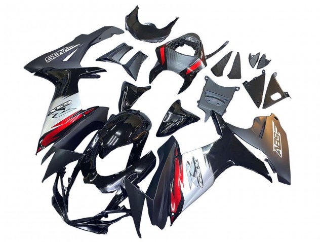 2011-2024 Suzuki GSXR 600 / GSXR 750 Motorcycle Fairings - Glossy Black Forged Carbon Fiber Silver Red Canada Websites
