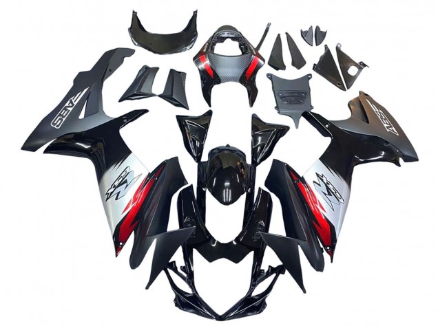 2011-2024 Suzuki GSXR 600 / GSXR 750 Motorcycle Fairings - Glossy Black Forged Carbon Fiber Silver Red Canada Websites