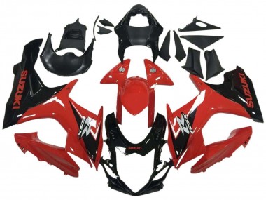 2011-2024 Suzuki GSXR 600 / GSXR 750 Motorcycle Fairing - Red Glossy Black Canada Websites