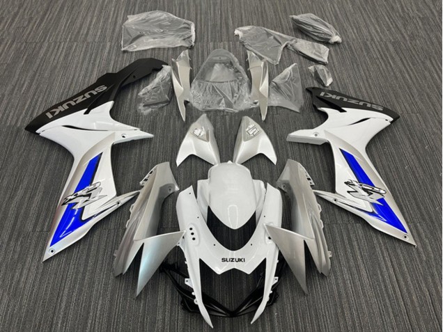 2011-2024 Suzuki GSXR 600 / GSXR 750 Motorcycle Fairings - White Silver Blue Black Canada Websites