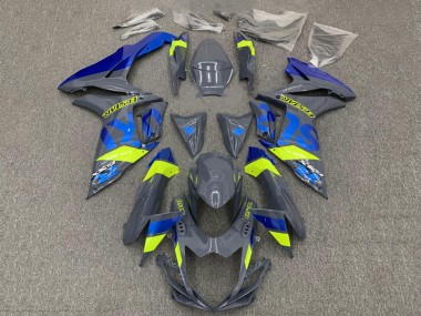 2011-2024 Suzuki GSXR 600 / GSXR 750 Motorcycle Fairings - Dark Nardo Grey Blue Fluorescent Yellow Canada Websites