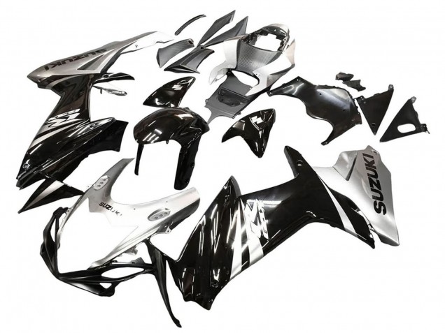 2011-2024 Suzuki GSXR 600 / GSXR 750 Motorcycle Fairing - Glossy Black Silver Canada Websites