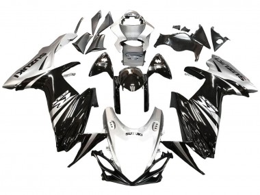 2011-2024 Suzuki GSXR 600 / GSXR 750 Motorcycle Fairing - Glossy Black Silver Canada Websites