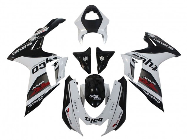 2011-2024 Suzuki GSXR 600 / GSXR 750 Motorcycle Fairings - White Black Tyco Beacon Canada Websites