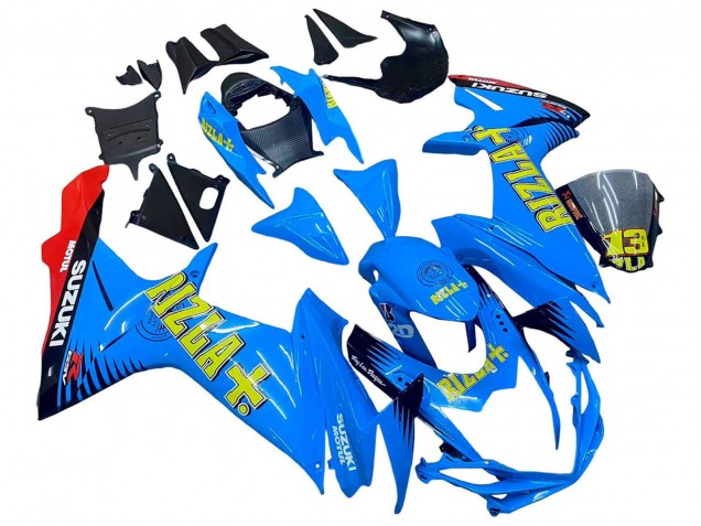 2011-2024 Suzuki GSXR 600 / GSXR 750 Motorcycle Fairings - Blue Gold Red Black Rizla Canada Websites