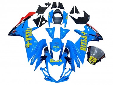 2011-2024 Suzuki GSXR 600 / GSXR 750 Motorcycle Fairings - Blue Gold Red Black Rizla Canada Websites