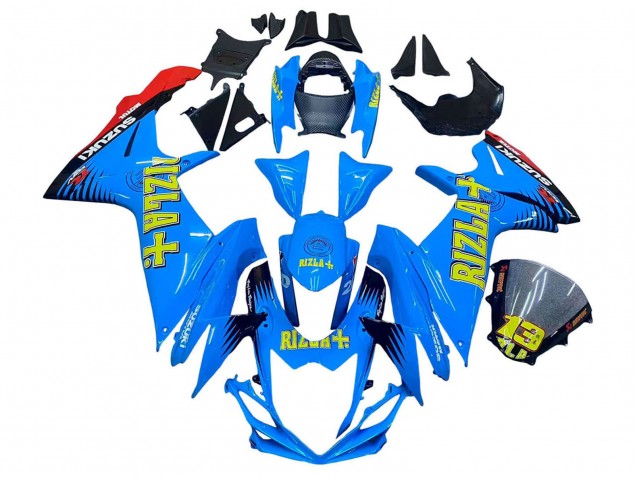 2011-2024 Suzuki GSXR 600 / GSXR 750 Motorcycle Fairings - Blue Gold Red Black Rizla Canada Websites
