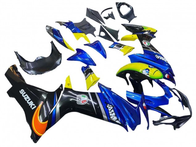 2011-2024 Suzuki GSXR 600 / GSXR 750 Motorcycle Fairings - Blue Yellow Canada Websites