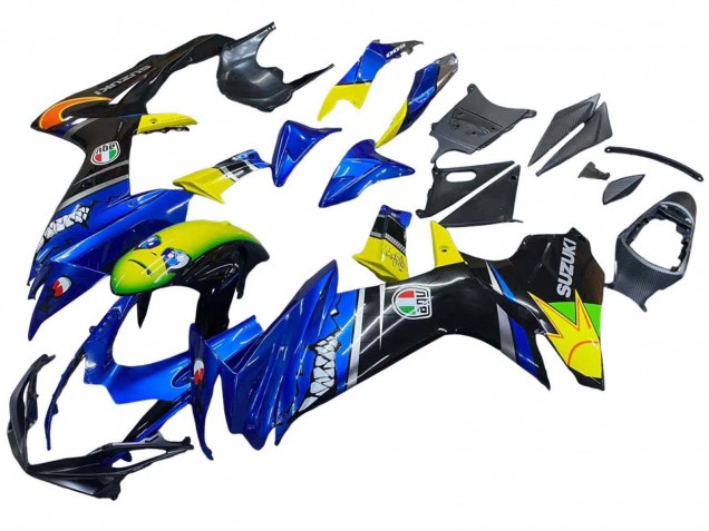 2011-2024 Suzuki GSXR 600 / GSXR 750 Motorcycle Fairings - Blue Yellow Canada Websites
