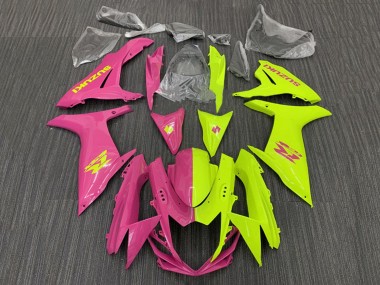 2011-2024 Suzuki GSXR 600 / GSXR 750 Motorcycle Fairings - Pink Yellow Split Canada Websites
