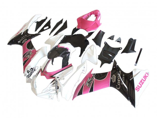 2011-2024 Suzuki GSXR 600 / GSXR 750 Motorcycle Fairings - White Pink Black Corona Canada Websites