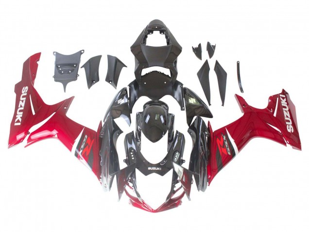 2011-2024 Suzuki GSXR 600 / GSXR 750 Bike Fairings - Red Glossy Black Canada Websites