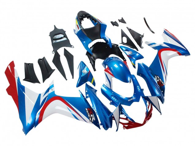 2011-2024 Suzuki GSXR 600 / GSXR 750 Motorcycle Fairings - Blue White Red Canada Websites