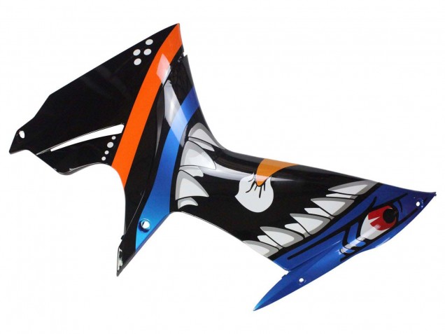 2011-2024 Suzuki GSXR 600 / GSXR 750 Motorcycle Fairings - Light Blue Orange Black White Shark 46 Canada Websites