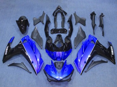 2015-2018 Yamaha YZF R3/R25 Motorcycle Fairing Kits - Blue Glossy Black Canada Websites