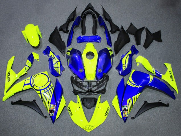 2015-2018 Yamaha YZF R3/R25 Motorcycle Fairings - Neon Yellow Blue Black 46 Canada Websites