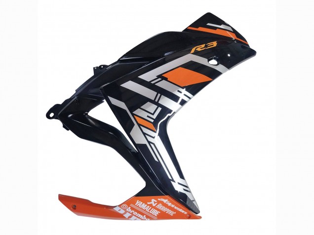 2015-2018 Yamaha YZF R3/R25 Motorcycle Fairings - Blue Orange Silver Yamalube Canada Websites