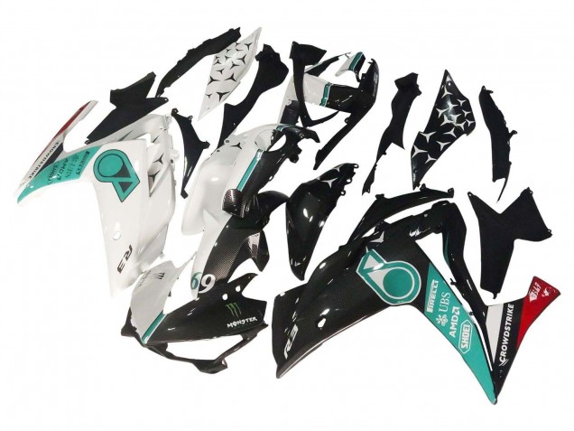 2015-2018 Yamaha YZF R3/R25 Motorcycle Fairings - White Green Glossy Black Canada Websites