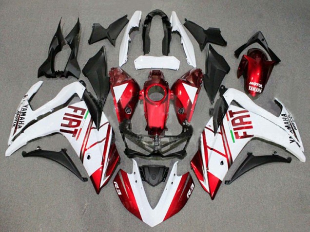 2015-2018 Yamaha YZF R3/R25 Motorcycle Fairings - White Red Fiat Motul Canada Websites