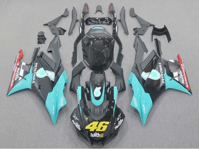 2019-2021 Yamaha YZF R3/R25 Motorcycle Fairings - Light Blue Red Black Petronas 46 Canada Websites