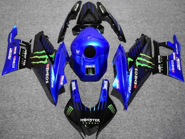 2019-2021 Yamaha YZF R3/R25 Motorcycle Fairings - Blue Black Green ENEOS Yamalube Monster Canada Websites