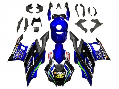 2019-2021 Yamaha YZF R3/R25 Motorcycle Fairings - Blue White Green Black ENEOS 46 Canada Websites