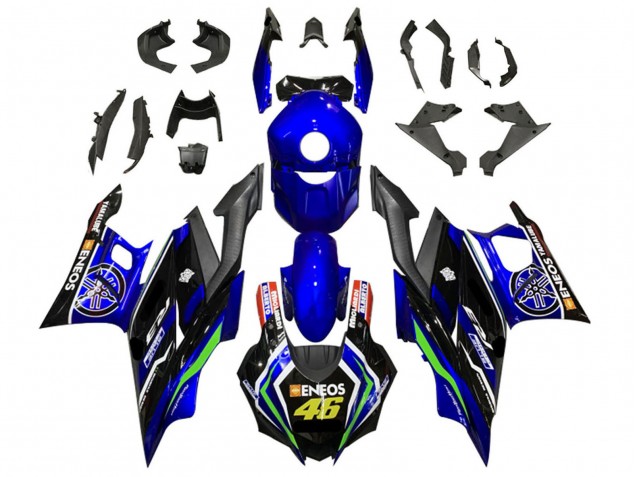 2019-2021 Yamaha YZF R3/R25 Motorcycle Fairings - Blue White Green Black ENEOS 46 Canada Websites