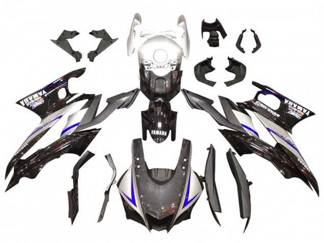 2019-2021 Yamaha YZF R3/R25 Motorcycle Fairings - Silver Glossy Black Carbon Fiber Style Canada Websites