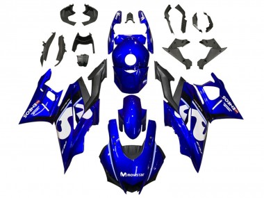 2019-2021 Yamaha YZF R3/R25 Motorcycle Fairings - Blue White Black MoviStar ENEOS Canada Websites