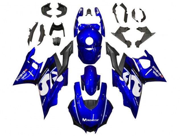 2019-2021 Yamaha YZF R3/R25 Motorcycle Fairings - Blue White Black MoviStar ENEOS Canada Websites