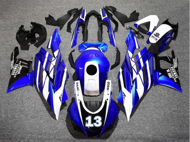 2019-2021 Yamaha YZF R3/R25 Motorcycle Fairings - Blue White Black Yamalube Petronas 13 Canada Websites