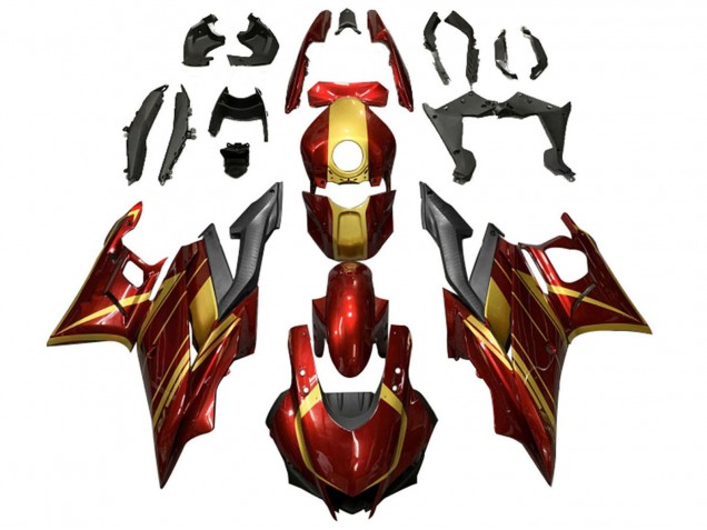 2019-2021 Yamaha YZF R3/R25 Motorcycle Fairings - Red Gold Matte Black Canada Websites