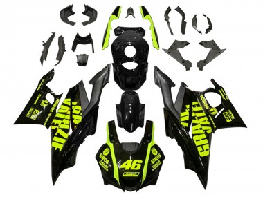 2019-2021 Yamaha YZF R3/R25 Motorcycle Fairings - Black Neon Yellow 46 Canada Websites