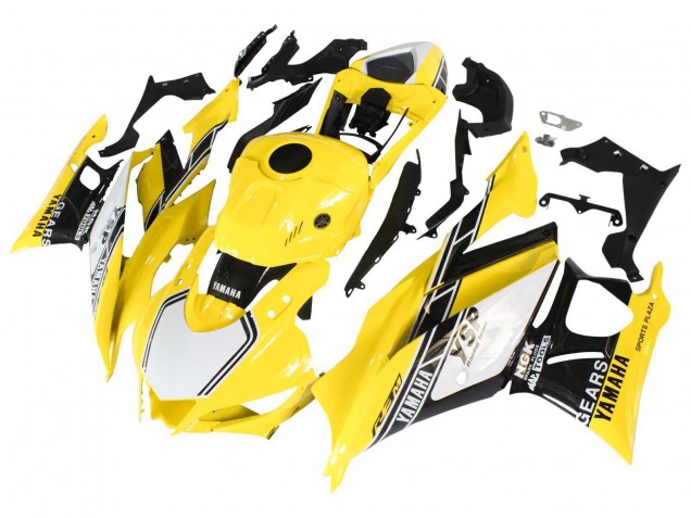2019-2021 Yamaha YZF R3/R25 Motorcycle Fairings - Yellow White Black Stripe Canada Websites
