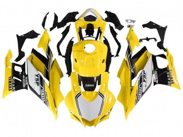 2019-2021 Yamaha YZF R3/R25 Motorcycle Fairings - Yellow White Black Stripe Canada Websites