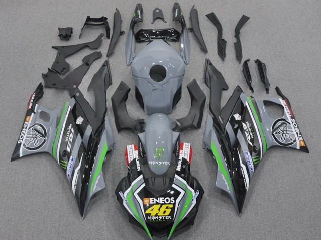 2022-2024 Yamaha YZF R3/R25 Motorcycle Fairings - Nardo Grey Green Black Monster ENEOS 46 Canada Websites