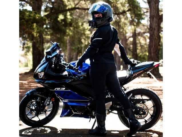 2022-2024 Yamaha YZF R3/R25 Motorcycle Fairings - Blue Glossy Black Canada Websites