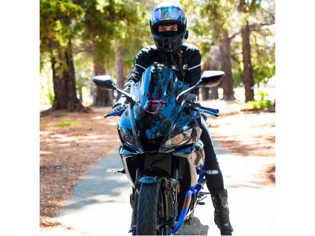 2022-2024 Yamaha YZF R3/R25 Motorcycle Fairings - Blue Glossy Black Canada Websites