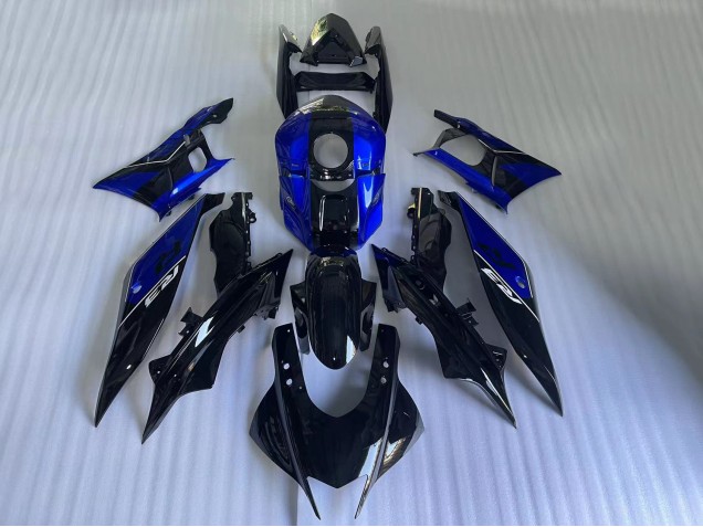 2022-2024 Yamaha YZF R3/R25 Motorcycle Fairings - Blue Glossy Black Canada Websites