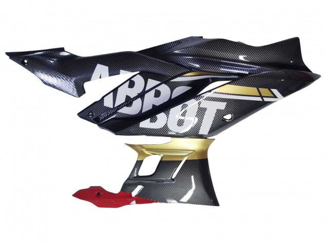 2022-2024 Yamaha YZF R3/R25 Motorcycle Fairings - Black Carbon Fiber Style Gold Red ABBOT Canada Websites