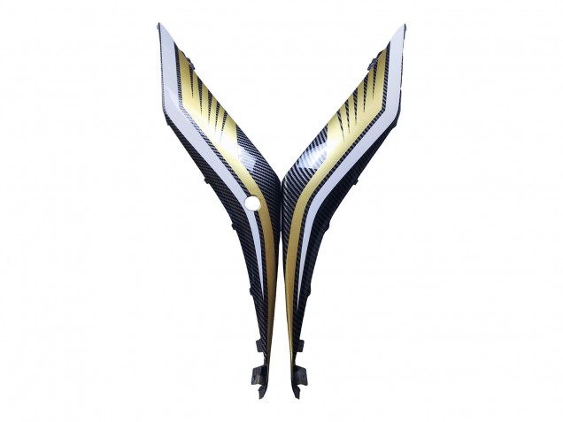 2022-2024 Yamaha YZF R3/R25 Motorcycle Fairings - Black Carbon Fiber Style Gold Red ABBOT Canada Websites