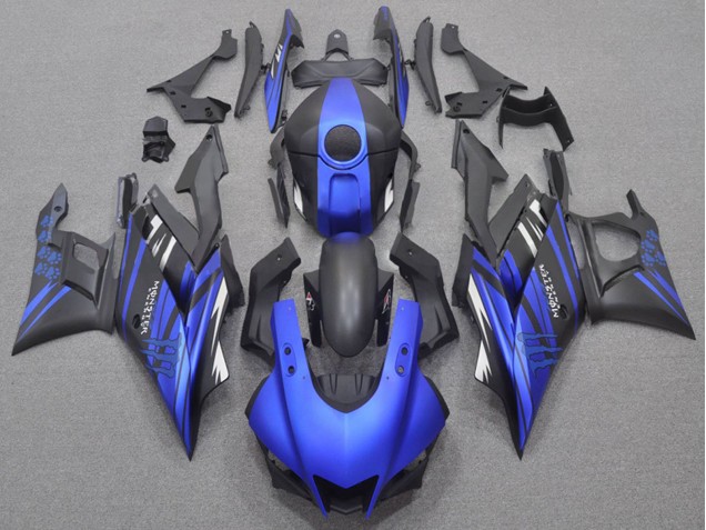 2022-2024 Yamaha YZF R3/R25 Motorcycle Fairings - Blue Matte Black Monster Canada Websites
