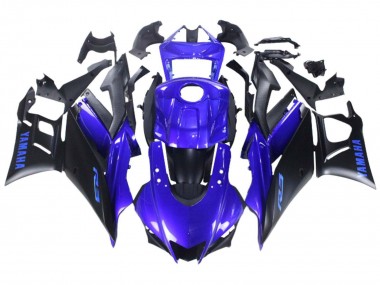 2022-2024 Yamaha YZF R3/R25 Motorcycle Fairing - Blue Matte Black Canada Websites