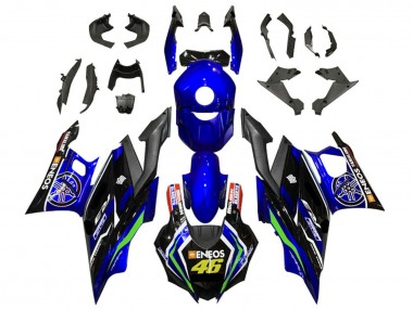 2022-2024 Yamaha YZF R3/R25 Motorcycle Fairings - Blue Green Black ENEOS 46 Canada Websites
