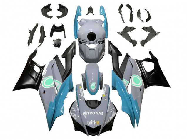 2022-2024 Yamaha YZF R3/R25 Motorcycle Fairings - Nardo Grey Blue Green Black Petronas Canada Websites