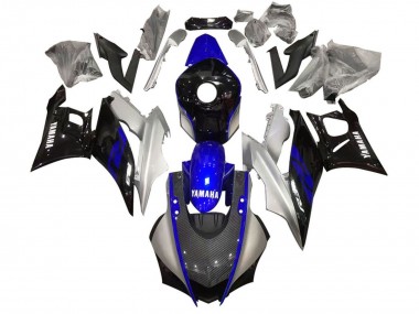 2022-2024 Yamaha YZF R3/R25 Motorcycle Fairing - Silver Blue Black Carbon Fiber Style Canada Websites