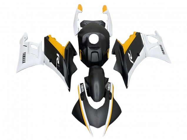 2022-2024 Yamaha YZF R3/R25 Motorcycle Fairings - White Yellow Matte Black Canada Websites