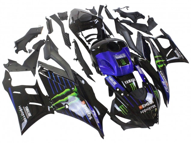 2022-2024 Yamaha YZF R3/R25 Motorcycle Fairings - Blue Green Black Monster Yamalube ENEOS Canada Websites