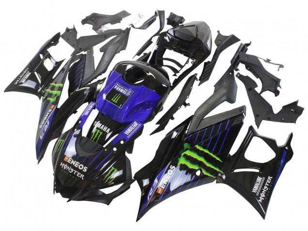 2022-2024 Yamaha YZF R3/R25 Motorcycle Fairings - Blue Green Black Monster Yamalube ENEOS Canada Websites
